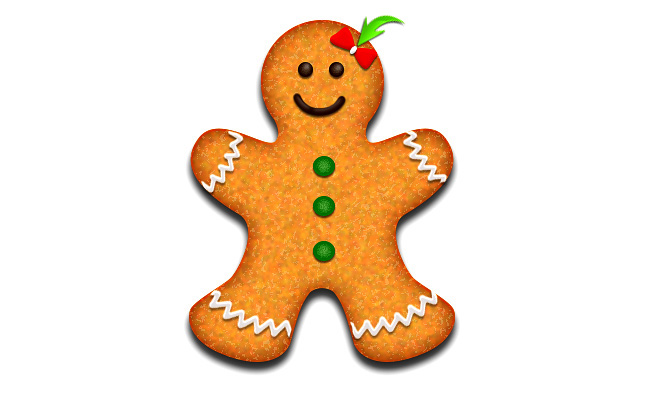 Create Gingerbread Christmas Cookie Vector Girl