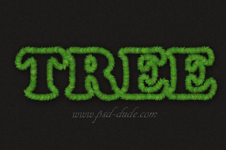 Simple Christmas Tree Font Text Effect