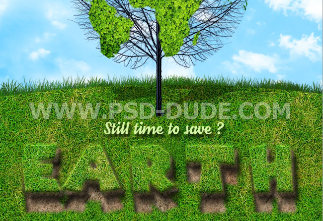 Grass text effect photoshop action