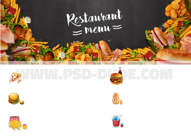 Photoshop food restaurant icons