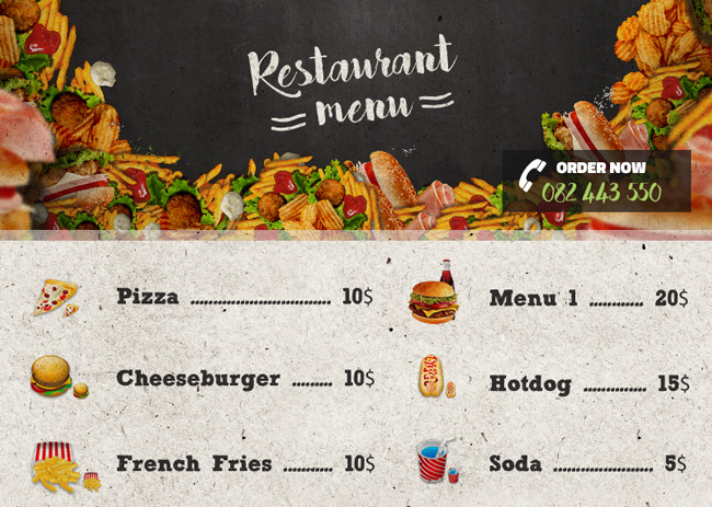 How To Make A Restaurant Food Menu In Photoshop