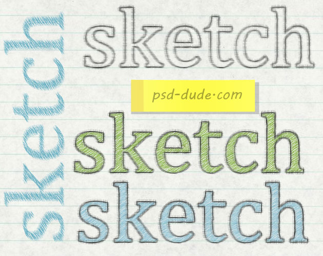 Create a Colored Pencil Sketch Text Effect in Photoshop