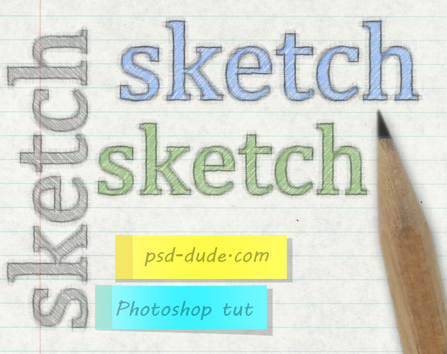 Pencil Sketch Text Effect Photoshop Tutorial
