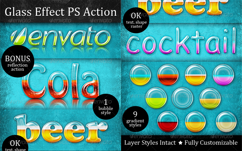 Drinks Text Style Photoshop Action