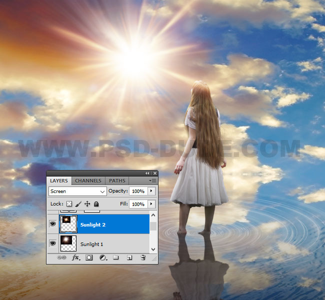 create sunlight in Photoshop