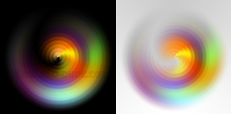 abstract light swirls and circles in Photoshop