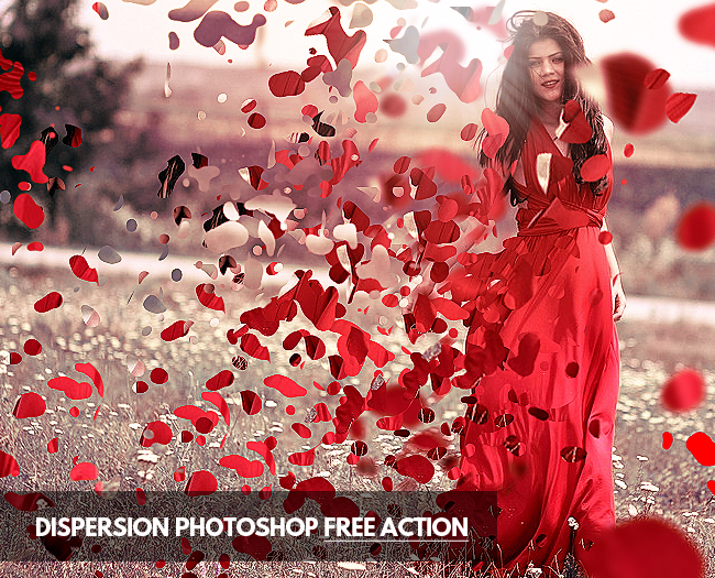 dispersion effect in photoshop with free action