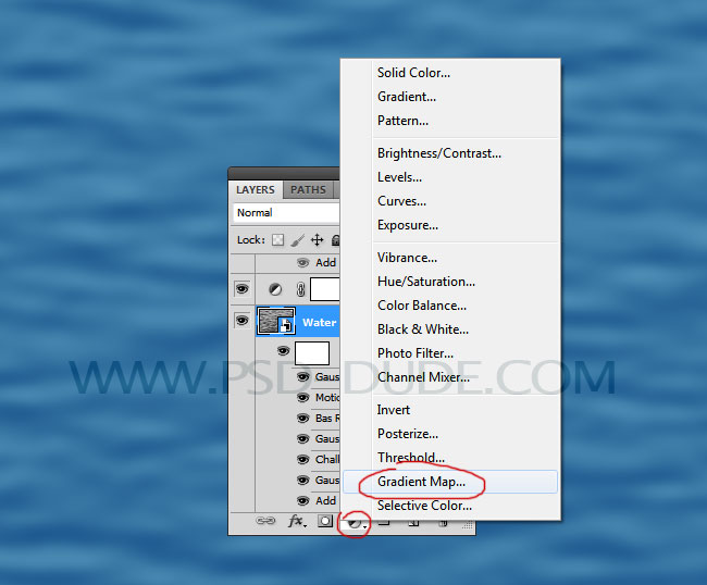 Color Water Texture Photoshop Texture Using Gradient Map