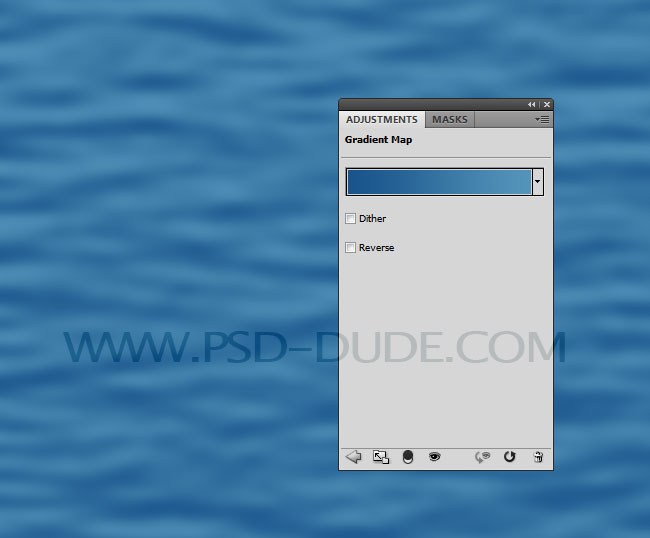 Blue Water Texture Photoshop Gradient Map Settings