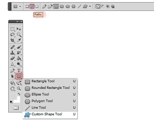 photoshop custom shapes path