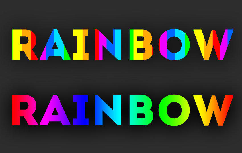 Rainbow Text