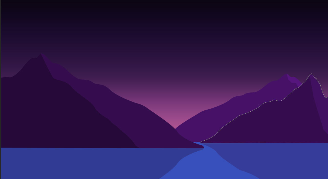 draw vector mountain range