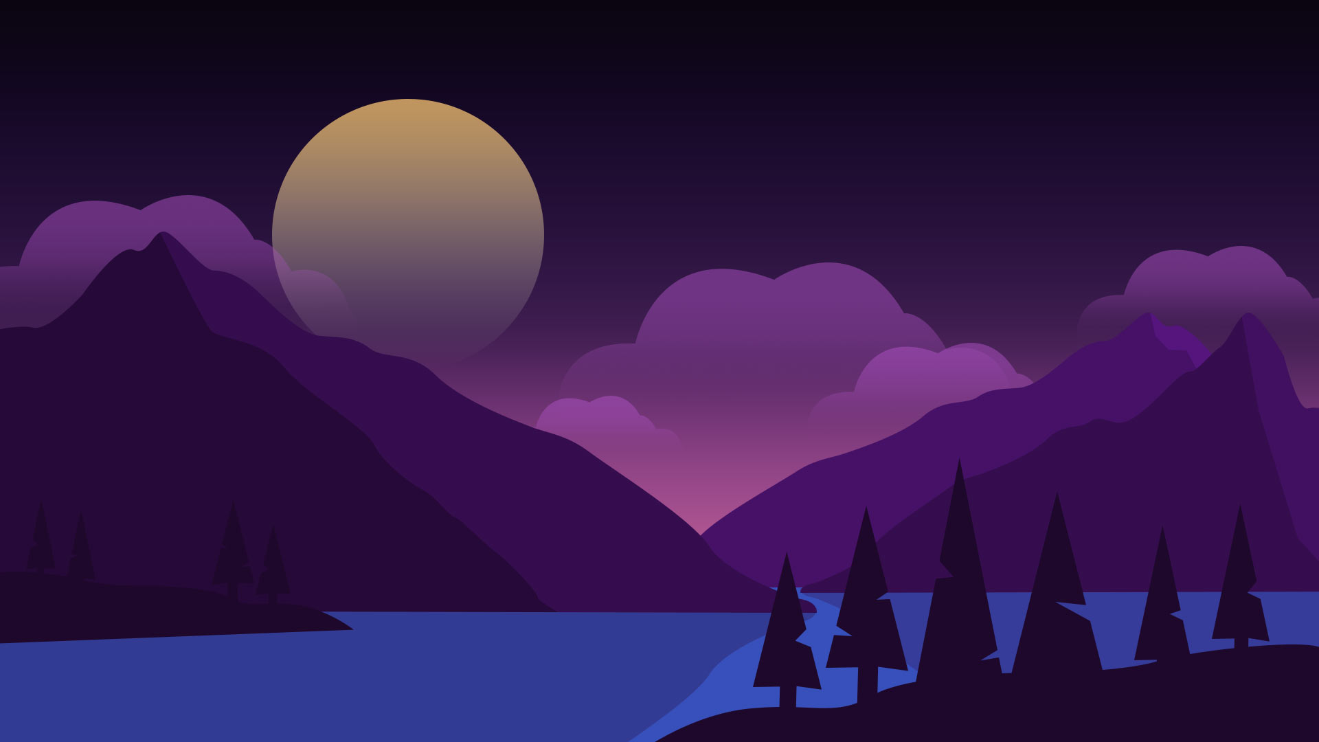 How to draw a vector landscape in Photoshop