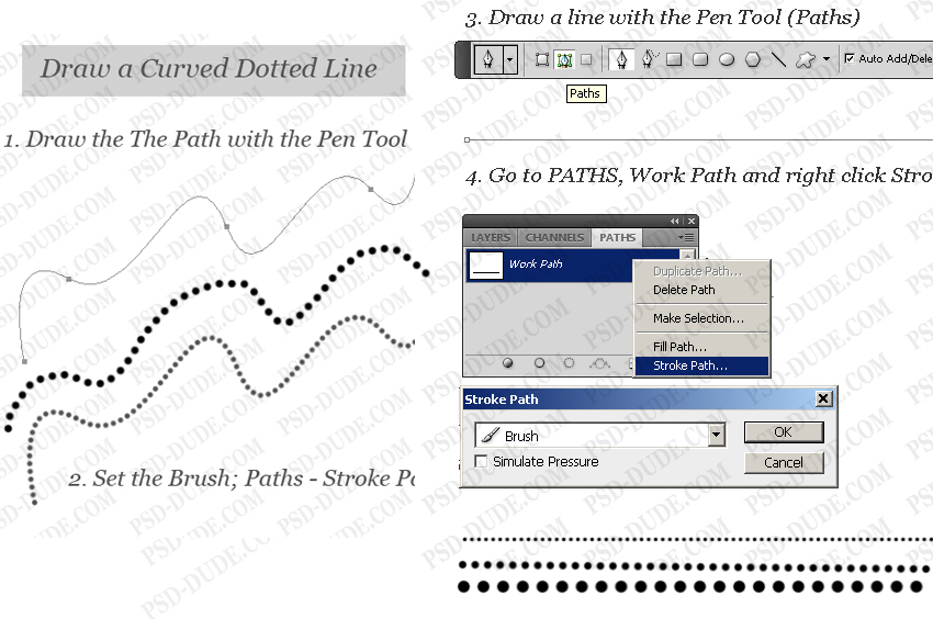 dotted line in Photoshop