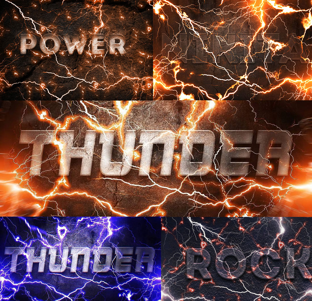 electric lightning text effect photoshop tutorial
