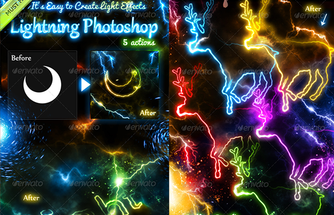 Lightning Effect Photoshop Action
