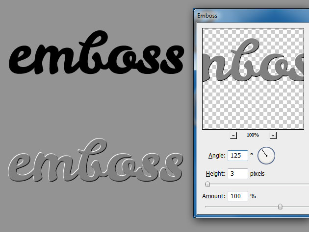 How To Use Emboss Filter In Photoshop