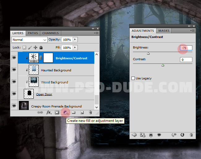 halloween background brightness and contrast photoshop tutorial
