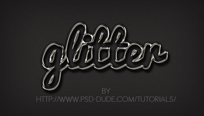 glitter text metal border