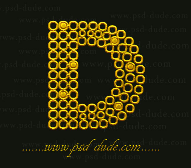 Photoshop Gold Jewelry Text