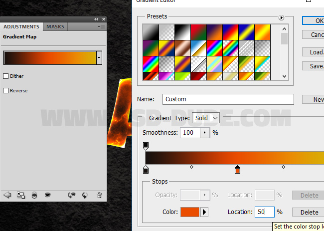 gradient map adjustment in photoshop