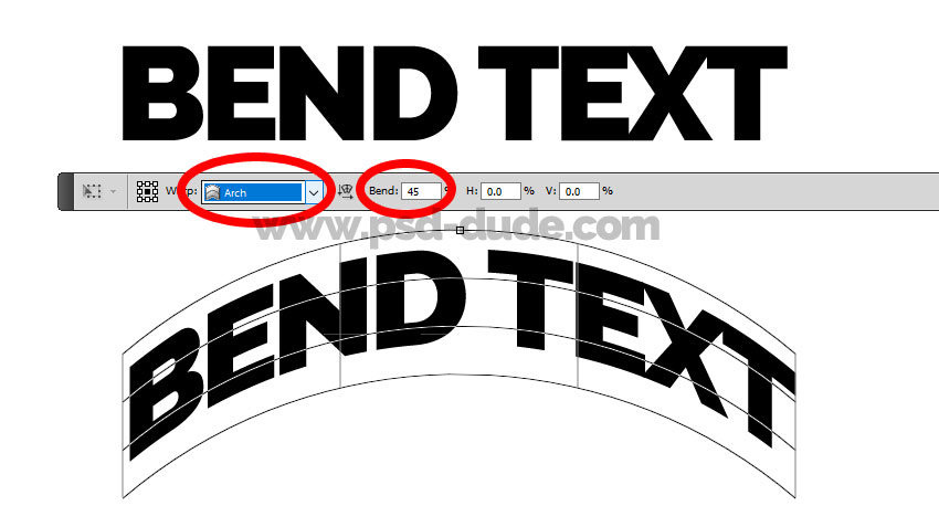 Arched Text in Photoshop
