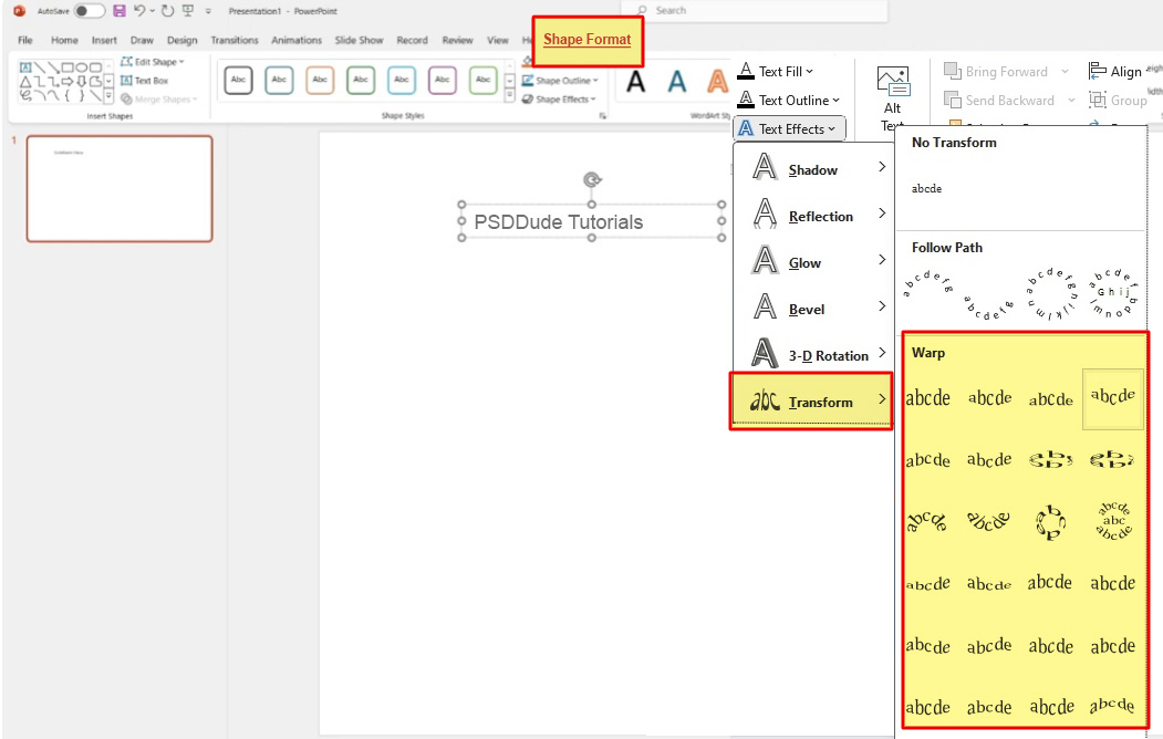 How to Bend Text in PowerPoint