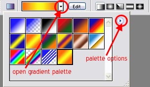 Color Gradient Palette Photoshop Elements