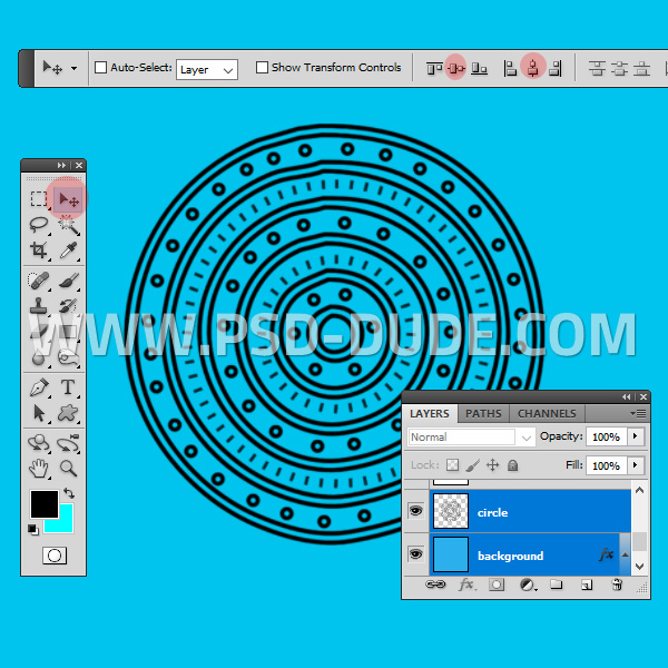 Vertcal And Horizontal Align In Photoshop