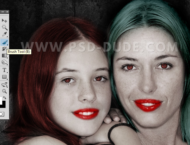 change lips color in photoshop