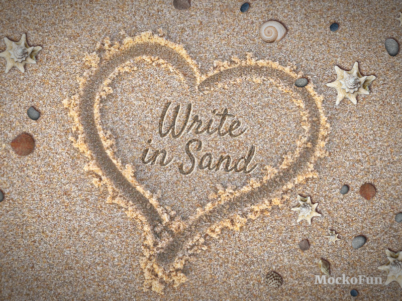 Writing name on beach sand online