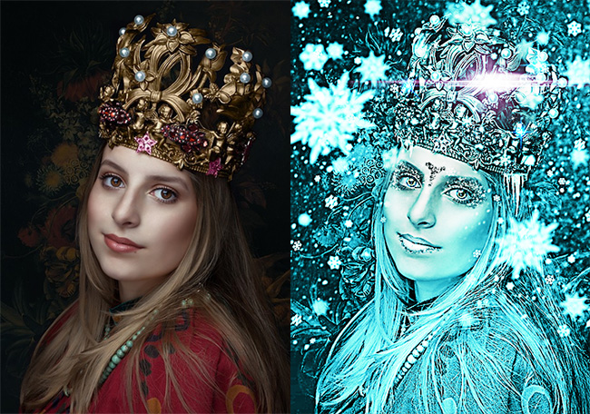 Frozen Portrait Ice Effect Photoshop Tutorial