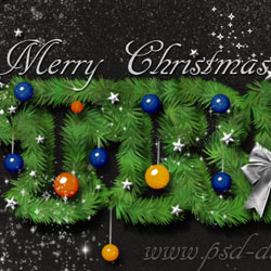 Christmas Tree Font Photoshop Tutorial