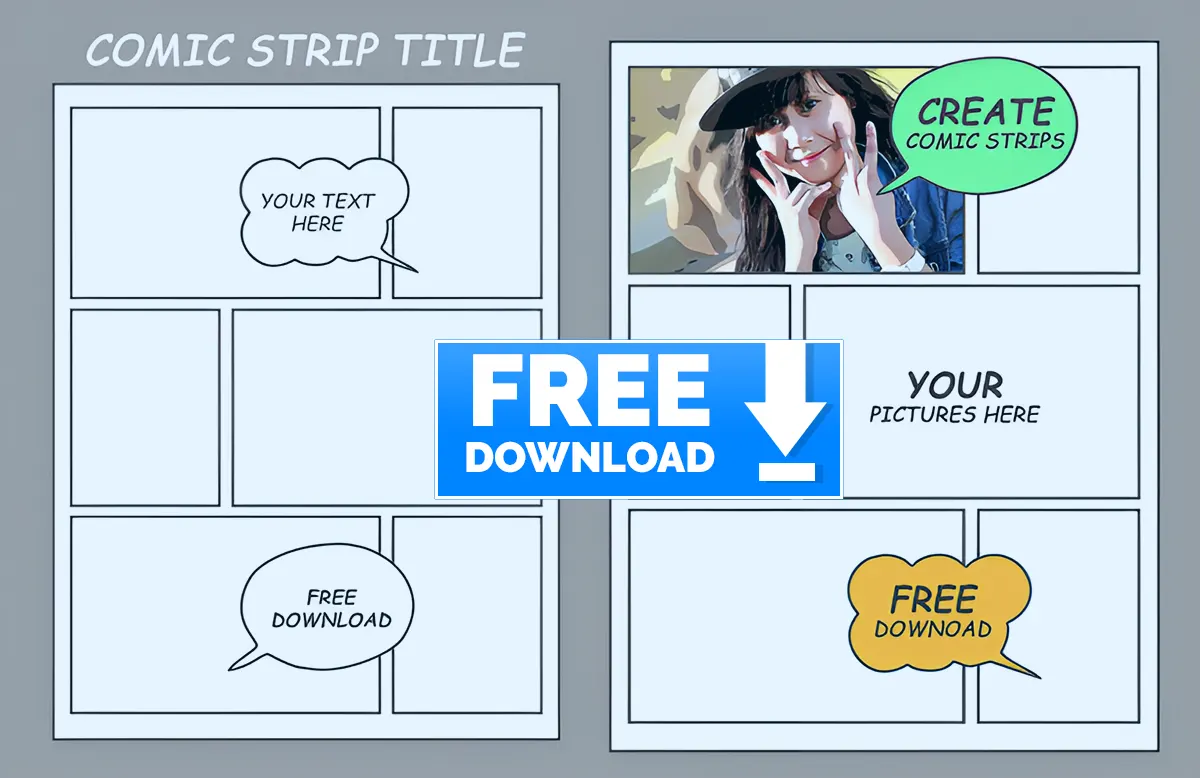 <span class='searchHighlight'>Comic</span> Strip Template psd-dude.com Resources