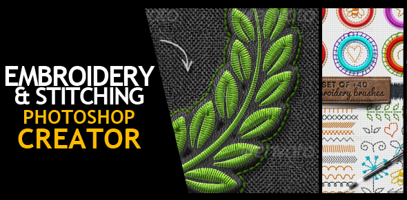 Embroidery and Stitching Photoshop Creation Kit - 13