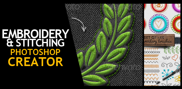 embroidery and stitching photoshop creation kit free download