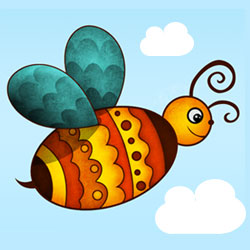 Create a Cute Photoshop Easter Egg Bee psd-dude.com Tutorials