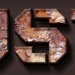 Rusty Metal Text  Style Photoshop Tutorial