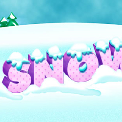 3D Text with snow