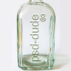 Transparent Text on Glass Bottle in Photoshop