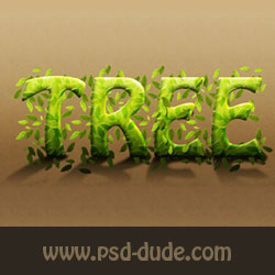 Photoshop Tree Text Effect
