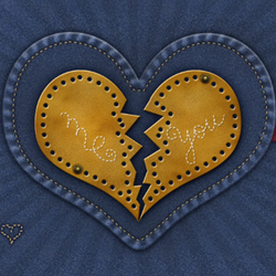 Valentine Photoshop Wallpaper with Jeans Heart