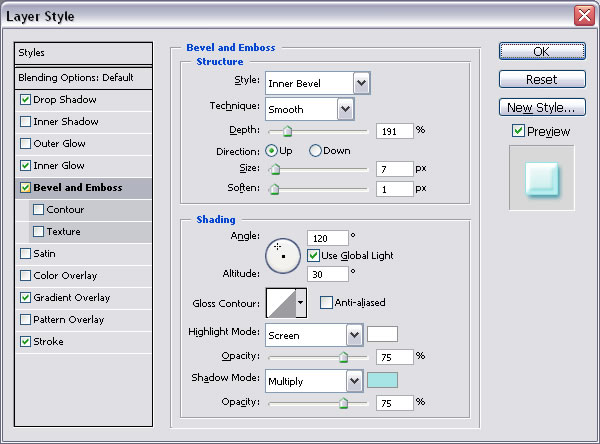 interesting-ice-text-effect tutorial intermediary image