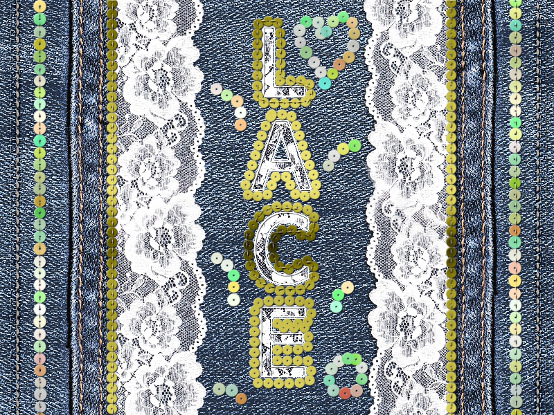 Lace Embroidery Text Effect In Photoshop