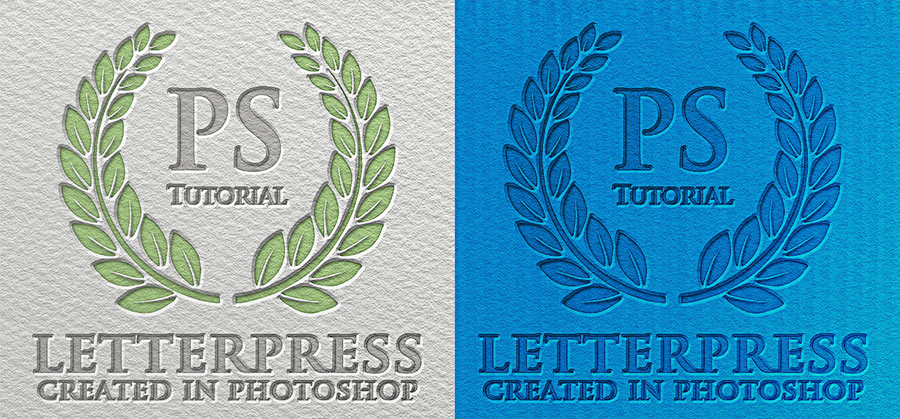 letterpress carved engraved photoshop effect