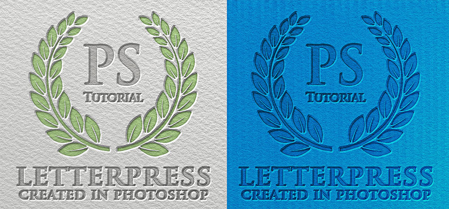 letterpress carved engraved photoshop effect