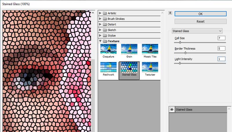 Photoshop Stained Glass Filter