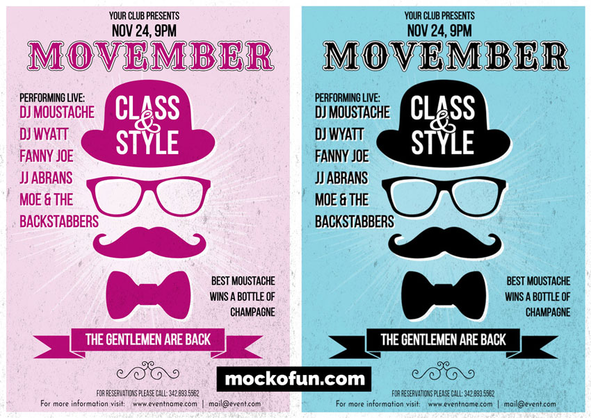 Movember Party Poster