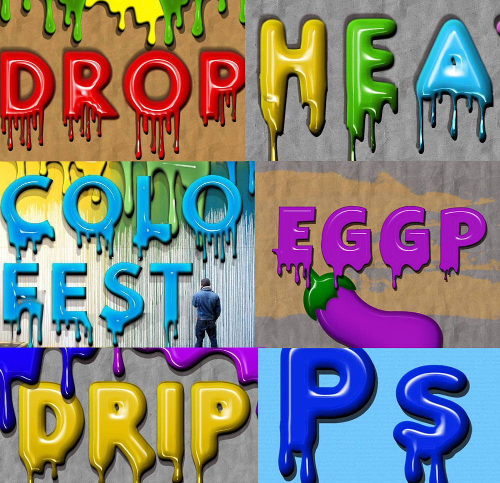 paint drip text effect in photoshop