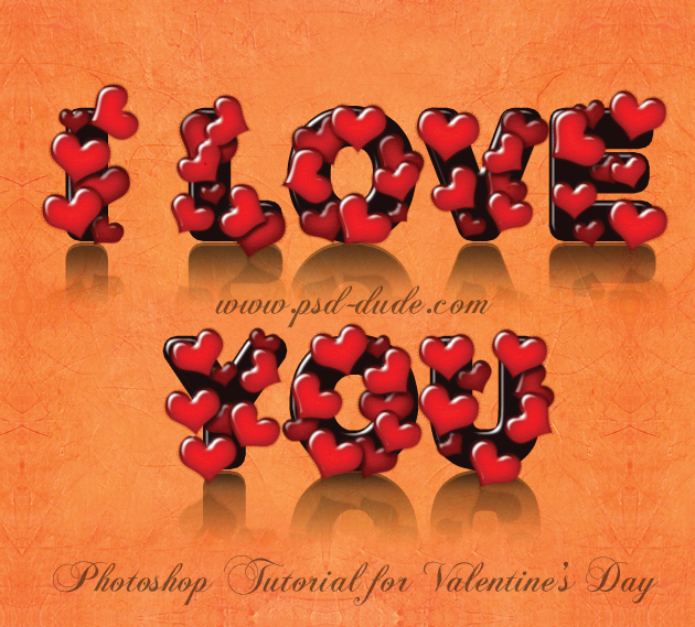 Photoshop Love Text Effect for Valentine Day